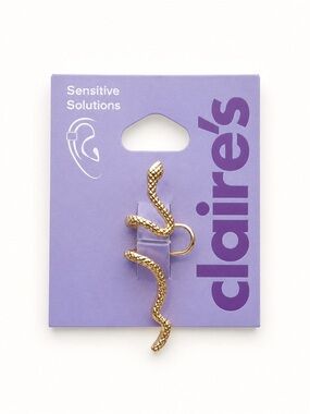 Claire's Gold Textured Snake Ear Cuff